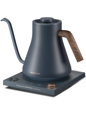 Electric Kettles, Gooseneck Electric Kettle, ±1 Temperature Control, Stainless Steel Inner, Quick Heating, for Pour Over Coffee, Brew Tea, Boil Hot Water, 0.9L (Navy Blue) Electric Kettles, Gooseneck Electric Kettle, ±1 Temperature Control, Stainless Steel Inner, Quick Heating, for Pour Over Coffee, Brew Tea, Boil Hot Water, 0.9L (Navy Blue)