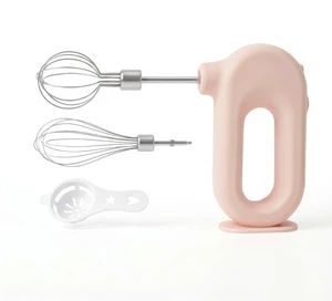 Colorful Mini Cordless Hand Mixer, Self-Standing USB Rechargeable Handheld Egg Beater with 4 Speeds & 2 Whisks, Lightweight Portable Electric Whisk for Kitchen Baking and Cooking(Pink) Colorful Mini Cordless Hand Mixer, Self-Standing USB Rechargeable Handheld Egg Beater with 4 Speeds & 2 Whisks, Lightweight Portable Electric Whisk for Kitchen Baking and Cooking(Pink)