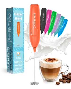 Powerful Frother Wand Lightweight Milk Frother & Drink Mixer Handheld, Matcha Whisk for Dreamy Lattes, Powerful Coffee Mixer Wand & Stirrer - Make Creamy Cappuccinos at Home (Orange) Powerful Frother Wand Lightweight Milk Frother & Drink Mixer Handheld, Matcha Whisk for Dreamy Lattes, Powerful Coffee Mixer Wand & Stirrer - Make Creamy Cappuccinos at Home (Orange)