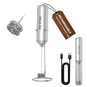 Rechargeable Milk Frother Handheld with Stand,Dual Spring Whisk Electric Coffee Frother Wand, Portable Hand Frother Drink Mixer for Matcha Lattes Cappuccino, Coffee Lover Gift, Silver Rechargeable Milk Frother Handheld with Stand,Dual Spring Whisk Electric Coffee Frother Wand, Portable Hand Frother Drink Mixer for Matcha Lattes Cappuccino, Coffee Lover Gift, Silver
