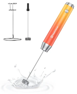 LunaFro Rechargeable Milk Frother,Stand & 2 Detachable Whisks | 8000RPM Turbo Motor, 1200mAh lithium battery, Handheld Milk Frother for Lattes, Cappuccino, Matcha & Powdered Supplements LunaFro Rechargeable Milk Frother,Stand & 2 Detachable Whisks | 8000RPM Turbo Motor, 1200mAh lithium battery, Handheld Milk Frother for Lattes, Cappuccino, Matcha & Powdered Supplements