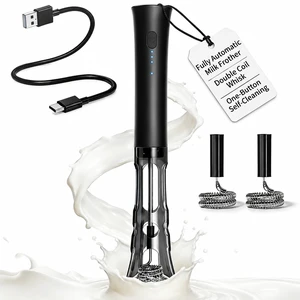 Milk Frother Handheld Rechargeable, Low Noise Frother Wand with Hands-Free Stand, Dual Coil Milk Frother for Coffee, Latte, Cappuccino & Matcha for Thick Creamy Foam, Anti-Accidental Start Design Milk Frother Handheld Rechargeable, Low Noise Frother Wand with Hands-Free Stand, Dual Coil Milk Frother for Coffee, Latte, Cappuccino & Matcha for Thick Creamy Foam, Anti-Accidental Start Design