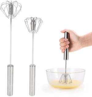 SUS304 Stainless Steel Whisk & Beater Set - Manual & Automatic Handheld Easy Semi-Auto Mixer for Cooking - 12 & 14inch Frother Spinner, Mixer & Stirrer for Eggs, Hand, and Milk SUS304 Stainless Steel Whisk & Beater Set - Manual & Automatic Handheld Easy Semi-Auto Mixer for Cooking - 12 & 14inch Frother Spinner, Mixer & Stirrer for Eggs, Hand, and Milk