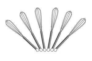 5 inch Mini Wire Whisk 6 Pack - Stainless Steel 5 inch Mini Wire Whisk 6 Pack - Stainless Steel