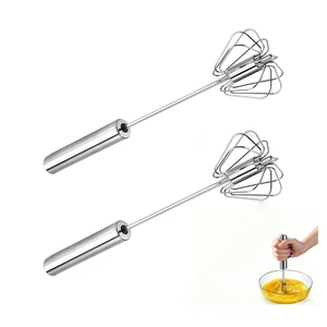 Stainless Steel Egg WhiskSemi Automatic Easy Hand Whisker Milk Frother Push Beaters Wisking Tool Small Press And Spin Whisks For Cooking Pancake Mixer10+13in Stainless Steel Egg WhiskSemi Automatic Easy Hand Whisker Milk Frother Push Beaters Wisking Tool Small Press And Spin Whisks For Cooking Pancake Mixer10+13in
