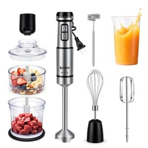 Immersion Hand Blender Set, 1200W 20-Speed Stainless Steel Stick Blender with 7 Accessories, 500ml & 200ml Chopper Cups, Milk Frother, Egg Beater, for Smoothies, Soups Kitchen Essential Immersion Hand Blender Set, 1200W 20-Speed Stainless Steel Stick Blender with 7 Accessories, 500ml & 200ml Chopper Cups, Milk Frother, Egg Beater, for Smoothies, Soups Kitchen Essential