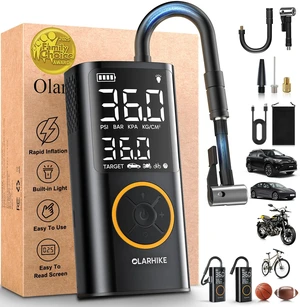 Tire Inflator Portable Air Compressor,Built-in Short Hose | Smart Dual Hose System,Auto Stop Air Pump for Car Tires,Bicycles,Motorcycles with LED Light & Digital Pressure Gauge Tire Inflator Portable Air Compressor,Built-in Short Hose | Smart Dual Hose System,Auto Stop Air Pump for Car Tires,Bicycles,Motorcycles with LED Light & Digital Pressure Gauge