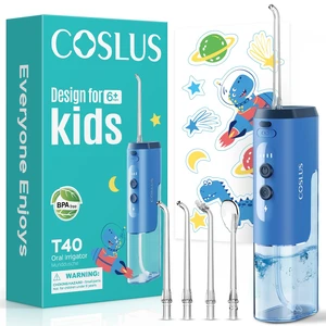 T40 Portable Kids Water Flosser, Compact Mini Design, Ages 6+, Blue | 4 Gentle Modes for Braces & Sensitive Teeth, Fun DIY Stickers, 4 Storable Nozzles, Home School & Travel Use, IPX7, BPA-Free T40 Portable Kids Water Flosser, Compact Mini Design, Ages 6+, Blue | 4 Gentle Modes for Braces & Sensitive Teeth, Fun DIY Stickers, 4 Storable Nozzles, Home School & Travel Use, IPX7, BPA-Free