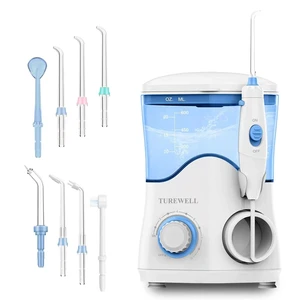 FC162 Water Dental Flosser for Teeth/Braces | 10 Pressure Levels, 8 Water Jet Tips for Family, 600ML Electric Water Dental Oral Irrigator for Teeth-Clean (White) FC162 Water Dental Flosser for Teeth/Braces | 10 Pressure Levels, 8 Water Jet Tips for Family, 600ML Electric Water Dental Oral Irrigator for Teeth-Clean (White)