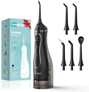 Leominor Water Flosser Pick for Teeth, 300ML Portable Oral Irrigator Upgraded Tank Removable,IPX7 Waterproof, Rechargeable Travel Teeth Cleaner, Professional Electric Flossing Machine (Black) Leominor Water Flosser Pick for Teeth, 300ML Portable Oral Irrigator Upgraded Tank Removable,IPX7 Waterproof, Rechargeable Travel Teeth Cleaner, Professional Electric Flossing Machine (Black)