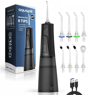 Aquapik Water Flosser for Teeth, 8 Tips & 30-Day Battery, 300ML Cordless Water Pick, 5 Modes, USB-C Rechargeable Portable Oral Irrigator, IPX7 Waterproof for Braces, Implants & Travel, (UCPLN) Aquapik Water Flosser for Teeth, 8 Tips & 30-Day Battery, 300ML Cordless Water Pick, 5 Modes, USB-C Rechargeable Portable Oral Irrigator, IPX7 Waterproof for Braces, Implants & Travel, (UCPLN)
