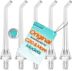 Original C20 C50 C51 E40 C31 Flosser Replacement 5 Standard Set | Replacement Heads/Tips, Compatible with COSLUS, Aquasonic, Nicwell, Oralfree, WELLFINE, Hangsun, Tovendor Water Dental Pick Original C20 C50 C51 E40 C31 Flosser Replacement 5 Standard Set | Replacement Heads/Tips, Compatible with COSLUS, Aquasonic, Nicwell, Oralfree, WELLFINE, Hangsun, Tovendor Water Dental Pick