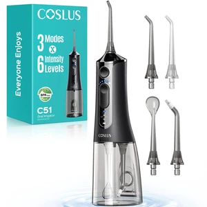ADA Accepted C51 Water Dental Flosser, 3 Modes 6 Pressure Black | Water Teeth Pick for Orthodontic, Braces, Sensitive Gums, Multiple Users, Compact for Travel Built-in Nozzle Storage ADA Accepted C51 Water Dental Flosser, 3 Modes 6 Pressure Black | Water Teeth Pick for Orthodontic, Braces, Sensitive Gums, Multiple Users, Compact for Travel Built-in Nozzle Storage