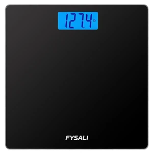 Digital Bathroom Scale for Body Weight, 400 lb (180 kg) | 11 x11 inch (28 x28 cm) Tempered Glass, 4 High-Precision Sensors, Large Blue Backlit LCD, Step-On Technology, Black Digital Bathroom Scale for Body Weight, 400 lb (180 kg) | 11 x11 inch (28 x28 cm) Tempered Glass, 4 High-Precision Sensors, Large Blue Backlit LCD, Step-On Technology, Black