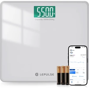 550lb Bathroom Digital Scale for Body Weight BMI with APP | Extra Wide Platform High Capacity Backlit Display, Most Accurate Body Scale up to 550 lbs Weight Scale, 8mm Tempered Glass 550lb Bathroom Digital Scale for Body Weight BMI with APP | Extra Wide Platform High Capacity Backlit Display, Most Accurate Body Scale up to 550 lbs Weight Scale, 8mm Tempered Glass