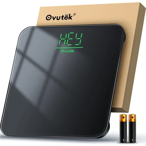 Bathroom Scale for Body Weight, 5mm Tempered Glass, 400lb | Highly Accurate Digital Weighing Machine for Families, Space Saving, LED Display, Batteries Included, Compact Size, Black Bathroom Scale for Body Weight, 5mm Tempered Glass, 400lb | Highly Accurate Digital Weighing Machine for Families, Space Saving, LED Display, Batteries Included, Compact Size, Black