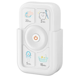 Kids Timer for Tooth Brushing, Washing, Toilet & Shower White | 4-in-1 Multi-Function Timer | Time Management Tool | USB-C Rechargeable | Gift for Home Learning | One-Touch Preset Buttons Kids Timer for Tooth Brushing, Washing, Toilet & Shower White | 4-in-1 Multi-Function Timer | Time Management Tool | USB-C Rechargeable | Gift for Home Learning | One-Touch Preset Buttons