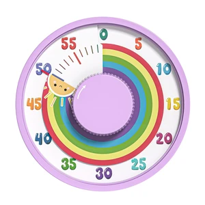 60-Minute Rainbow Visual Timer 6-Inch Mechanical Countdown Timers for Teaching, Meeting, Cooking, Working - Timer for Kids with Magnetic Backing (Purple) 60-Minute Rainbow Visual Timer 6-Inch Mechanical Countdown Timers for Teaching, Meeting, Cooking, Working - Timer for Kids with Magnetic Backing (Purple)