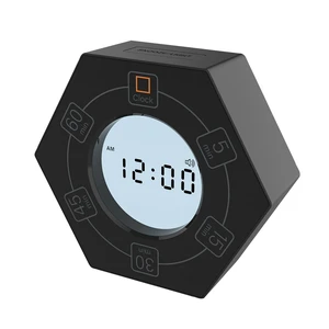 Home & Office Timer with Clock, 5,15, 30, 45, 60 Minute Preset Countdown Timer, Easy-to-Use Time Management Tool (Black) Home & Office Timer with Clock, 5,15, 30, 45, 60 Minute Preset Countdown Timer, Easy-to-Use Time Management Tool (Black)