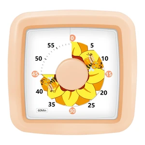 Visual Timer for Kids 60 Minute Silent Countdown Clock Timers with Sunflower & Bee Design, Desk Timers for Classroom Must Haves Focus Aid, Toddler Timer for Home Kitchen Homework, Orange Visual Timer for Kids 60 Minute Silent Countdown Clock Timers with Sunflower & Bee Design, Desk Timers for Classroom Must Haves Focus Aid, Toddler Timer for Home Kitchen Homework, Orange