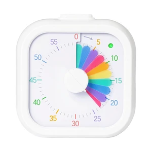 Visual Timer with Rainbow Pattern, 60-Minute Countdown Timer for Kids and Adults, Silent Pomodoro Timer for Classroom, Kitchen, Office & Teaching, Time Management Tool (White) Visual Timer with Rainbow Pattern, 60-Minute Countdown Timer for Kids and Adults, Silent Pomodoro Timer for Classroom, Kitchen, Office & Teaching, Time Management Tool (White)