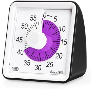 Visual Timer for Kids, 60 Minute Classroom Countdown Timer for Kids | Non-Ticking, Adjustable Alarm Volume/Duration, Low Power Reminder, Time Management Tool for ADHD (Purple & Black) Visual Timer for Kids, 60 Minute Classroom Countdown Timer for Kids | Non-Ticking, Adjustable Alarm Volume/Duration, Low Power Reminder, Time Management Tool for ADHD (Purple & Black)