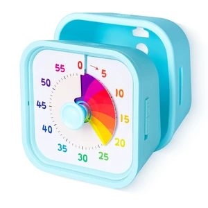 Visual Timer, 60-Minute Countdown, Light or Sound Alert, Blue | Color visual countdown with silicone case for cooking, homework, study and daily routines Visual Timer, 60-Minute Countdown, Light or Sound Alert, Blue | Color visual countdown with silicone case for cooking, homework, study and daily routines