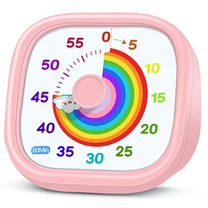 Visual Timer for Kids, 60-Minute Countdown Silent Operation Timer | Visual Rainbow Disk, Timer for Kids & ADHD Toddler, Loud Alarm Timers for Classroom, Kids Desk Time Management Tools, Pink Visual Timer for Kids, 60-Minute Countdown Silent Operation Timer | Visual Rainbow Disk, Timer for Kids & ADHD Toddler, Loud Alarm Timers for Classroom, Kids Desk Time Management Tools, Pink