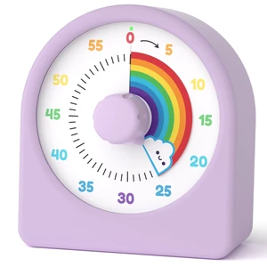 Visual Timer for Kids with Pause Function and Protective Case | Rainbow Timer, 3-level Volume, 60-Minute Kids Countdown Timer for Classroom Kitchen Office ADHD, AAA Batteries Included Visual Timer for Kids with Pause Function and Protective Case | Rainbow Timer, 3-level Volume, 60-Minute Kids Countdown Timer for Classroom Kitchen Office ADHD, AAA Batteries Included