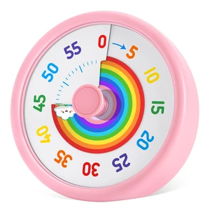 Visual Timer for Kids, 60-Min Countdown Timer with Silent Operation | Visual Rainbow Disk, Timer for Kids & ADHD Toddler, Loud Alarm Timers for Classroom, Kids Desk Time Management Tools, Pink Visual Timer for Kids, 60-Min Countdown Timer with Silent Operation | Visual Rainbow Disk, Timer for Kids & ADHD Toddler, Loud Alarm Timers for Classroom, Kids Desk Time Management Tools, Pink