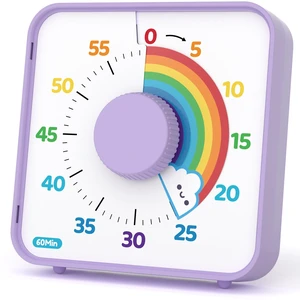 6-Inch Large Visual Timer Mechanical, 60-Minute Classroom Timer | No Battery, Kids Countdown Timer for Classroom, Mechanical Kitchen Timers for Cooking, Magnetic Timer Clock ADHD, Rainbow 6-Inch Large Visual Timer Mechanical, 60-Minute Classroom Timer | No Battery, Kids Countdown Timer for Classroom, Mechanical Kitchen Timers for Cooking, Magnetic Timer Clock ADHD, Rainbow