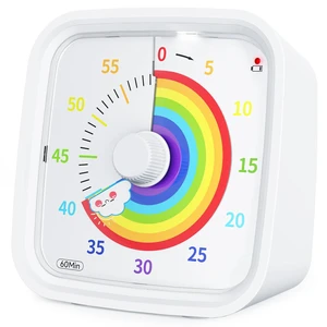 Rainbow Visual Timer for Kids, 60-min Countdown Timer, White | Cute Study Timer for Classroom, Homeschool, Office, Kitchen, Kids Desk with Protective Case, Mute&Ringing Alarm, Nightlight Rainbow Visual Timer for Kids, 60-min Countdown Timer, White | Cute Study Timer for Classroom, Homeschool, Office, Kitchen, Kids Desk with Protective Case, Mute&Ringing Alarm, Nightlight