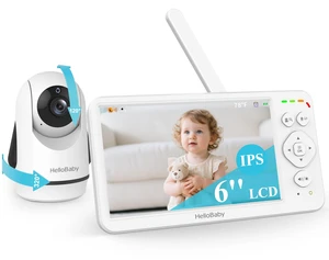 Baby Monitor with Camera and Audio 6" Screen, 30H Battery 4000mAh | No WiFi, Night Vision, 2-Way Talk, Pan-Tilt-Zoom, ECO, 1000ft Long Range, Temp Display, Video Audio Monitor, Baby Elderly Pet Baby Monitor with Camera and Audio 6" Screen, 30H Battery 4000mAh | No WiFi, Night Vision, 2-Way Talk, Pan-Tilt-Zoom, ECO, 1000ft Long Range, Temp Display, Video Audio Monitor, Baby Elderly Pet