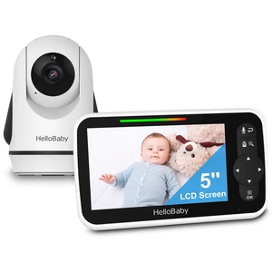 5" No WiFi Baby Monitor with Camera and Audio, 30Hr Battery Life | ECO Mode, Infrared Night Vision, Remote Pan-Tilt-Zoom Camera, 2-Way Talk, 8 Lullabies, Temperature Monitoring, 1000ft Range 5" No WiFi Baby Monitor with Camera and Audio, 30Hr Battery Life | ECO Mode, Infrared Night Vision, Remote Pan-Tilt-Zoom Camera, 2-Way Talk, 8 Lullabies, Temperature Monitoring, 1000ft Range