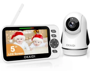 5" Screen Pan-Tilt-Zoom Video Baby Monitor with Camera and Audio | Baby Monitor No WiFi, 30H Battery, 1000ft Range Baby Camera, Night Vision, 2-Way Talk, ECO Mode, Temperature, 8 Lullabies 5" Screen Pan-Tilt-Zoom Video Baby Monitor with Camera and Audio | Baby Monitor No WiFi, 30H Battery, 1000ft Range Baby Camera, Night Vision, 2-Way Talk, ECO Mode, Temperature, 8 Lullabies