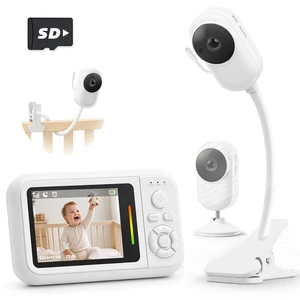 Baby Monitor with Camera and Audio, No WiFi, Crib Clip, Stand & Wall Mount | 2.8" Screen, Portable Travel Design, Auto Night Vision, VOX, 2-Way Talk, Feeding Reminder, Temp Sensor, 7 Lullabies Baby Monitor with Camera and Audio, No WiFi, Crib Clip, Stand & Wall Mount | 2.8" Screen, Portable Travel Design, Auto Night Vision, VOX, 2-Way Talk, Feeding Reminder, Temp Sensor, 7 Lullabies