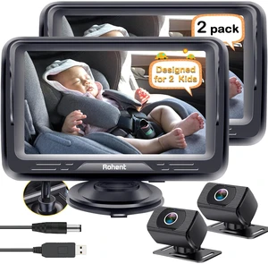 Baby Camera for Car 2 Pack: Dual HD 1080P Monitors with Night Vision | Provides a Full View of the Baby While Driving Easy Installation for Two Vehicles, Ideal for Road Trips Baby Camera for Car 2 Pack: Dual HD 1080P Monitors with Night Vision | Provides a Full View of the Baby While Driving Easy Installation for Two Vehicles, Ideal for Road Trips