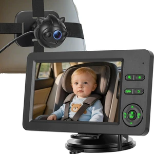 Baby Car Camera HD 720P - Rear-Facing Infant Monitor Clear Picture | Night Vision Bluetooth Wide-Angle Plug and Play Easy Setup 360° Adjustable Display Baby Car Camera HD 720P - Rear-Facing Infant Monitor Clear Picture | Night Vision Bluetooth Wide-Angle Plug and Play Easy Setup 360° Adjustable Display