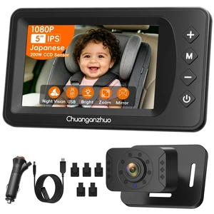 Baby Car Camera USB with No.1 Clarity, 5'' HD 1080P IPS Baby Car Monitor with 3X Zoom, Backseat/Carseat/Rear Seat Camera with Ultra Night Vision, Easy No-Damage Install, S100P(5inch Black) Baby Car Camera USB with No.1 Clarity, 5'' HD 1080P IPS Baby Car Monitor with 3X Zoom, Backseat/Carseat/Rear Seat Camera with Ultra Night Vision, Easy No-Damage Install, S100P(5inch Black)