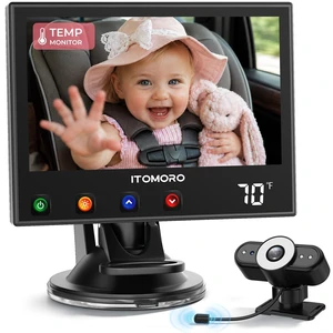 Baby Car Camera 1080P, Temperature Display, Auto IR Night Vision | 4.3 inch Touch Controls, Easy Setup, Secure Mount, Glare Reduction, No App/WiFi, Reliable Performance Car Camera for Baby Baby Car Camera 1080P, Temperature Display, Auto IR Night Vision | 4.3 inch Touch Controls, Easy Setup, Secure Mount, Glare Reduction, No App/WiFi, Reliable Performance Car Camera for Baby