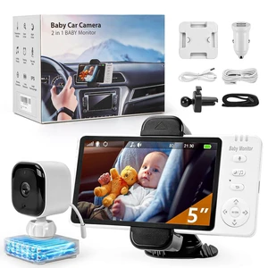 Wireless Baby Car Camera Monitor Auto On/Off No Wifi | 2000mAh Camera 6H Runtime, 3500mAh Monitor 12.5H, Dual-Mode for Car/Home, Night Vision, Temp Alarm, VOX Mode, for New Parents Wireless Baby Car Camera Monitor Auto On/Off No Wifi | 2000mAh Camera 6H Runtime, 3500mAh Monitor 12.5H, Dual-Mode for Car/Home, Night Vision, Temp Alarm, VOX Mode, for New Parents