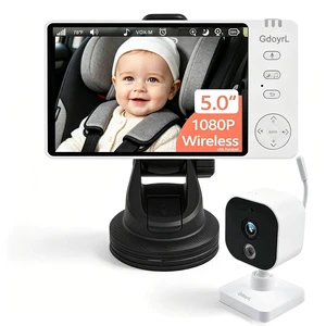 Safe Driving Baby Car Camera Wireless 1080P, 5" Anti-Glare Monitor Keeps Eyes Forward Not Backseat, No-Glow Night Vision, 8 Lullabies, 2-Min No-Tool Install for Infant/Pet Safe Driving Baby Car Camera Wireless 1080P, 5" Anti-Glare Monitor Keeps Eyes Forward Not Backseat, No-Glow Night Vision, 8 Lullabies, 2-Min No-Tool Install for Infant/Pet