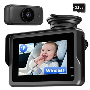 Wireless Baby Car Camera, 10000mAh Rechargeable Car Baby Monitor | 4.3'' Screen, 1080P HD Camera, Night Vision, 360° Adjustable View Facing Back Seat Monitor for Baby,Newborn,Pets Wireless Baby Car Camera, 10000mAh Rechargeable Car Baby Monitor | 4.3'' Screen, 1080P HD Camera, Night Vision, 360° Adjustable View Facing Back Seat Monitor for Baby,Newborn,Pets