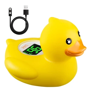 Baby Bath Thermometer - USB Rechargeable (Classic Charging Duck) | Instant & Accurate Temperature Readings, Waterproof, Digital Water Temperature Monitor for Toddlers, Floating Toy for Newborn Baby Bath Thermometer - USB Rechargeable (Classic Charging Duck) | Instant & Accurate Temperature Readings, Waterproof, Digital Water Temperature Monitor for Toddlers, Floating Toy for Newborn
