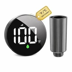 MX08 Shower Temperature Display, Shower Thermometer, °F /°C Switchable | Hydro Powered Sensor, Digital Water Temperature Monitor, Large Adjustable Display, IPX7 Waterproof for Bathroom MX08 Shower Temperature Display, Shower Thermometer, °F /°C Switchable | Hydro Powered Sensor, Digital Water Temperature Monitor, Large Adjustable Display, IPX7 Waterproof for Bathroom