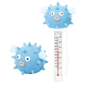 Puffer Floating Pool Thermometer with String, Easy-Read | Large size easy-read scale and included string for swimming pools, spas, hot tubs and ponds. Puffer Floating Pool Thermometer with String, Easy-Read | Large size easy-read scale and included string for swimming pools, spas, hot tubs and ponds.