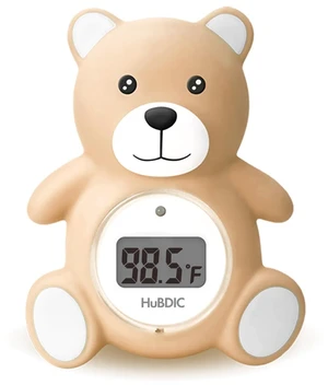 Baby Bath Thermometer & Digital Room Temperature, 2in1 Kids Bathroom Safety Products with Temperature Warning, Floating Teddy Bear (Khaki) Baby Bath Thermometer & Digital Room Temperature, 2in1 Kids Bathroom Safety Products with Temperature Warning, Floating Teddy Bear (Khaki)