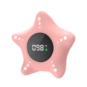 Baby Bath Thermometer Safety, Auto On & Off Bathtub Thermometer Floating Toy, Digital Bathing Water Temperature Warning, Pink Sea Star Shape Baby Bath Thermometer Safety, Auto On & Off Bathtub Thermometer Floating Toy, Digital Bathing Water Temperature Warning, Pink Sea Star Shape