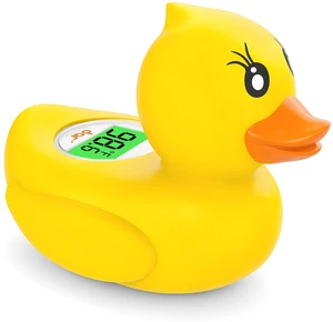 Baby Bath Thermometer for Infants & Todlers, Floating Duck Water Thermometer with Instant Temperature Reading,3-Color LED Safety Alert,Large LCD Display, BPA-Free Bathtub Toy Auto On/Off Baby Bath Thermometer for Infants & Todlers, Floating Duck Water Thermometer with Instant Temperature Reading,3-Color LED Safety Alert,Large LCD Display, BPA-Free Bathtub Toy Auto On/Off