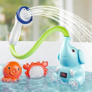 Baby Bath Toys Shower Head Sprayer with Baby Stuff Water Themometer | Elephant Water Toys for Newborns,Babies and Toddlers | Baby Accessories, and Essentials in Bathtub or Sink | USB Rechargeable Baby Bath Toys Shower Head Sprayer with Baby Stuff Water Themometer | Elephant Water Toys for Newborns,Babies and Toddlers | Baby Accessories, and Essentials in Bathtub or Sink | USB Rechargeable